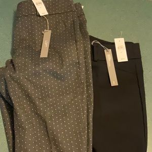 LOFT NWT 2 Pair of 8T Skinny Pants Black & Grey Marisa Fit
